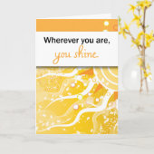 Jubiläum Karte (Gelbe Blume)