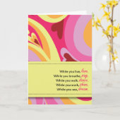 Jubiläum Karte (Gelbe Blume)