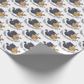 Jubiläum Katzen mit Herz Geschenkpapier (Ecke)