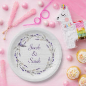 Jubiläum Lavendel Kranz Pappteller (Party)