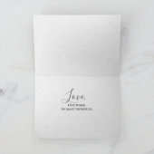 Jubiläum-Liebe in Splash-Rahmen Dankeskarte (Innenseite)