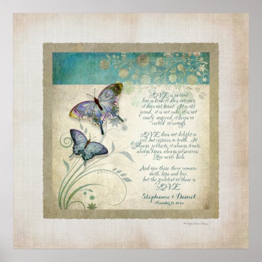 Jubiläum, Liebe Kapitel 1 Korinther 13 Poster (Vorne)