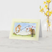 Jubiläum, Liebe, Musik, Weinfeier Karte (Gelbe Blume)