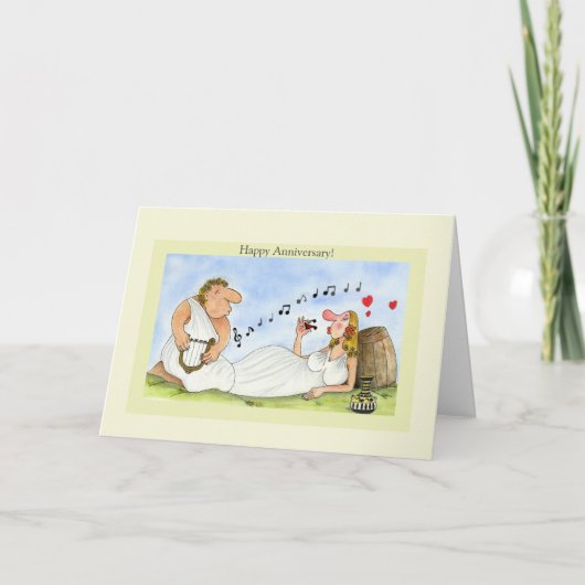 Jubiläum, Liebe, Musik, Weinfeier Karte (Vorderseite)