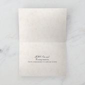 Jubiläum Liebe Schriftart mit Blätter Karte (Innenseite)