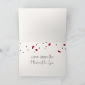 Jubiläum Liebe Text mit sinkenden Rose Petals Karte (Innenseite)