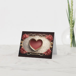 Jubiläum Liebe Valentine Dankeskarte