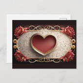 Jubiläum Liebe Valentine Postkarte (Vorne/Hinten)