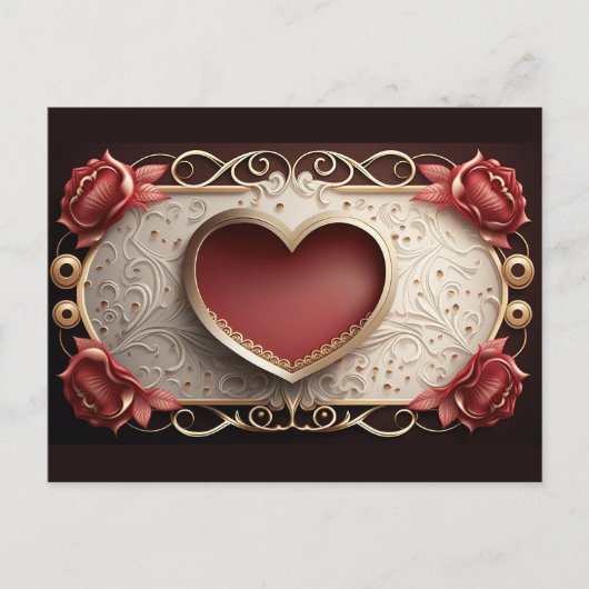 Jubiläum Liebe Valentine Postkarte (Vorderseite)