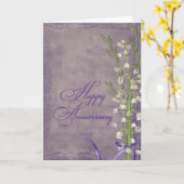 Jubiläum Lily of the Valley Bouquet Karte (Gelbe Blume)