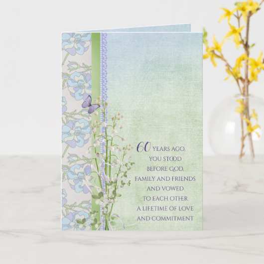 Jubiläum Lily of the Valley Bouquet Karte (Gelbe Blume)