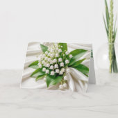 Jubiläum Lily of the Valley Bouquet Karte (Vorderseite)