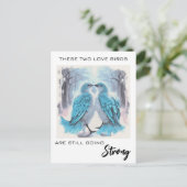 *~* Jubiläum Love Birds Winter AP54 Art Postkarte (Stehend Vorderseite)