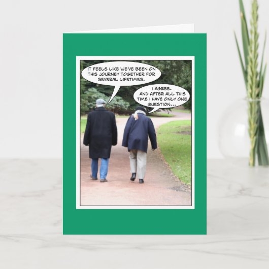 Jubiläum, lustige Karte (Vorderseite)