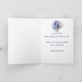 Jubiläum Mann und Freund Lone Wolf im Wald Karte (Innenseite)