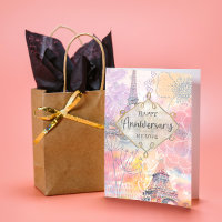 Jubiläum meine Liebe Eiffelturm Wasserfarbe