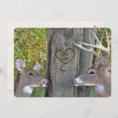 Jubiläum mit geschnitztem Herzen Einladung (Vorne/Hinten)