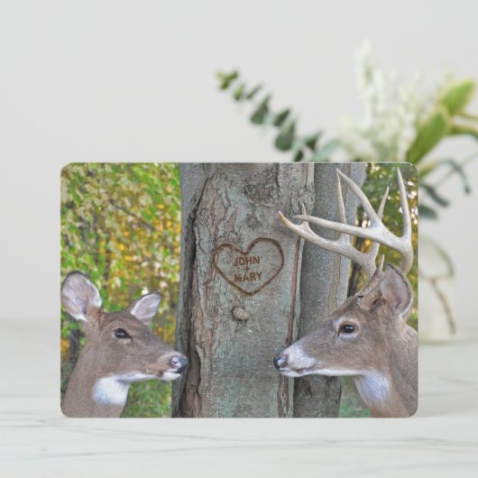 Jubiläum mit geschnitztem Herzen Einladung (Stehend Vorderseite)