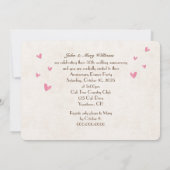 Jubiläum mit geschnitztem Herzen Einladung (Rückseite)