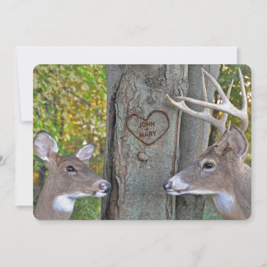 Jubiläum mit geschnitztem Herzen Einladung (Vorderseite)