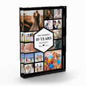 Jubiläum mit Hexagon Center Foto Block (Links)