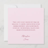 Jubiläum Moderne Herz-Rose Romantische Angebotskar (Rückseite)