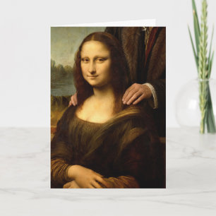 Jubiläum Mona Lisa mit einem männlichen Begleiter Karte