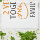 Jubiläum & Mrs. Infinity Personalisiert Geschirrtuch (Gefaltet)