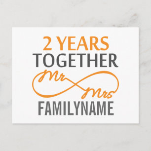 Jubiläum & Mrs. Infinity Personalisiert Postkarte