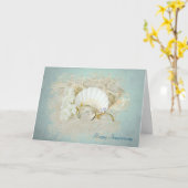 Jubiläum-Muscheln Karte (Gelbe Blume)