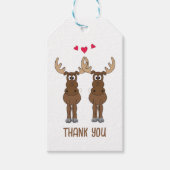 Jubiläum Niedlich Moose Personalisiert Geschenkanhänger (Vorderseite)