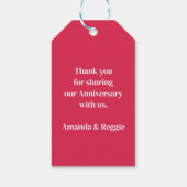 Jubiläum Niedlich Moose Personalisiert Geschenkanhänger (Rückseite)