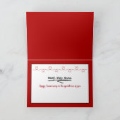 Jubiläum Niedliches Erdnusskuppel Karte (Innenseite)