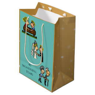 Jubiläum Niedliches Paar 🎉 gemeinsam erwachsen Ca Mittlere Geschenktüte