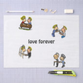 Jubiläum Niedliches Paar 🎉 gemeinsam erwachsen Ca Seidenpapier (Handwerk)