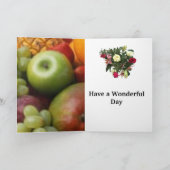 Jubiläum, Obst und Blume, Karte (Innenseite)