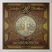 Jubiläum oder Hochzeitsbaum Poster (Vorne)