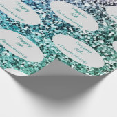 Jubiläum oder wichtiger Individuelle Name Glitzer Geschenkpapier (Ecke)