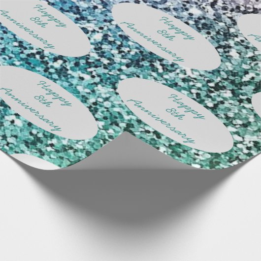 Jubiläum oder wichtiger Individuelle Name Glitzer Geschenkpapier (Ecke)