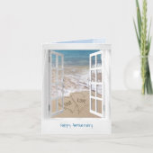 Jubiläum Open Beach Window Card Karte (Vorderseite)