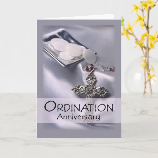 Jubiläum Ordination Glückwunsch Karte (Gelbe Blume)
