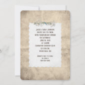 Jubiläum Party altmodische Foto Rahmen Einladung (Rückseite)