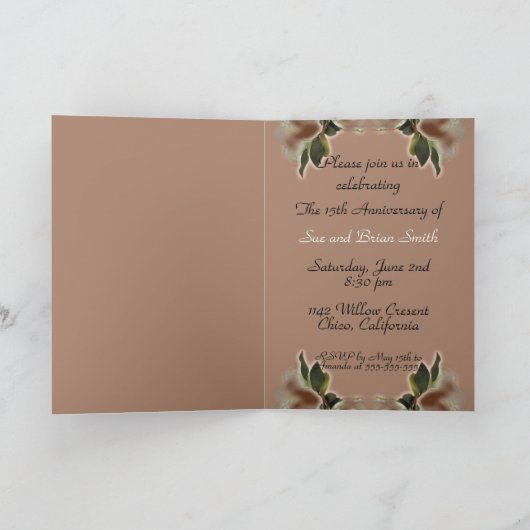 Jubiläum Party Anpassbare Karten (Innenseite)