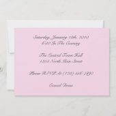 Jubiläum Party Classic Einladung Rosa Rosa (Rückseite)