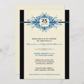 Jubiläum-Party Einladung (blau) (Vorne/Hinten)