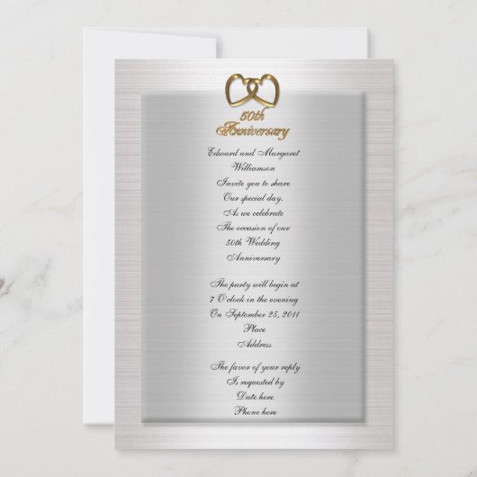 Jubiläum Party Einladung Viktorianische Engel (Rückseite)