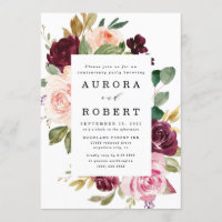 Jubiläum-Party für Burgund-Rosa-Pfirsich