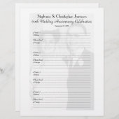 Jubiläum Party Guest Book Foto Anmeldeseite (Vorne/Hinten)