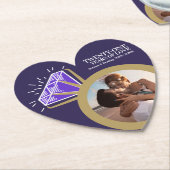 Jubiläum Party Iolite lila Ring Foto Untersetzer (angewinkelt)