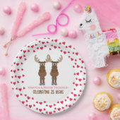Jubiläum-Party Niedlich Whimsical Moose Pappteller (Party)